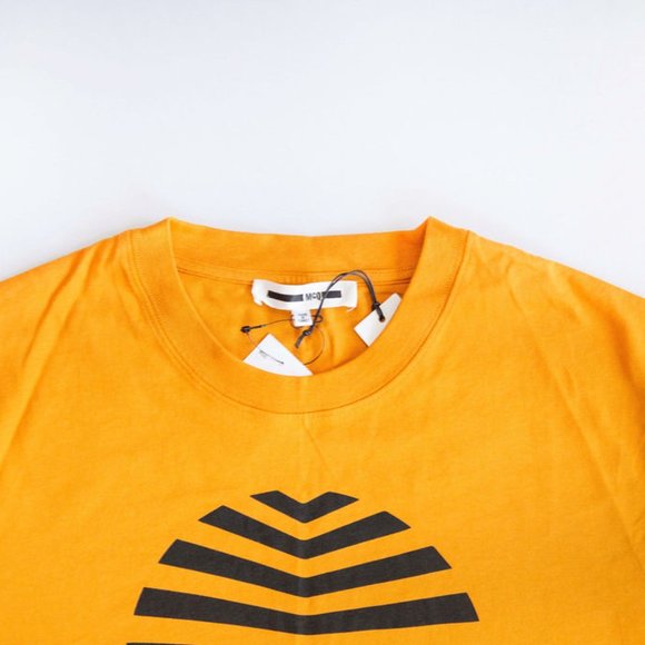 ALEXANDER MCQUEEN MCQ Yellow Gold Shere Logo Art T-Shirt - Picture 5 of 6